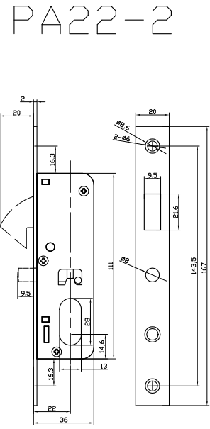 PA22-1 Rekesz a zárhengerhez